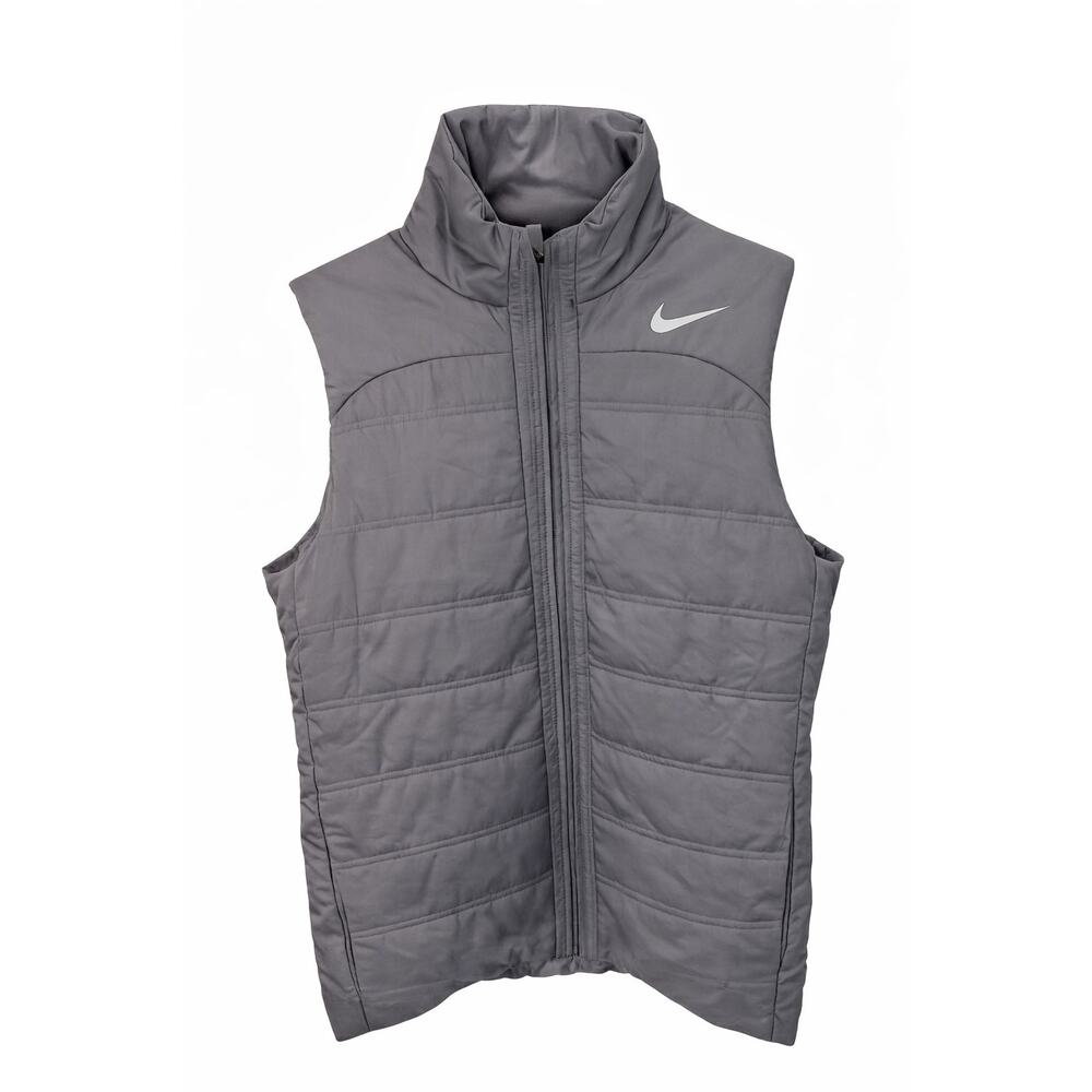 Nike Golf Gray Puffer Vest Mens X-Large Full Zip Lightweight Quilted Jacket